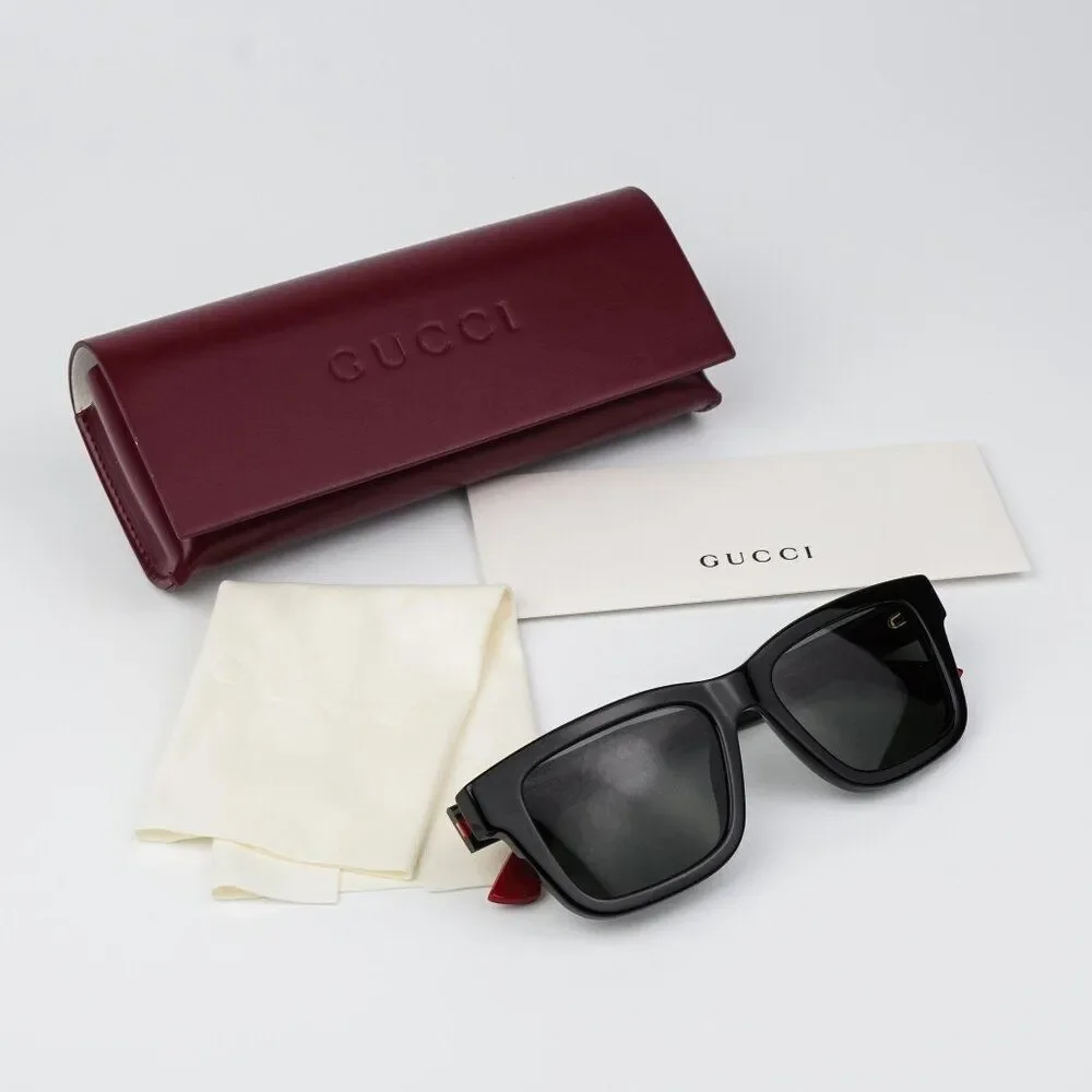 Gucci Men Sunglasses Black Green Grey Square GG1869S 001 BRAND NEW